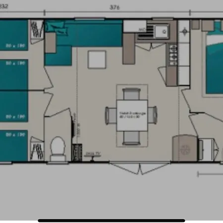 مكان تخييم Mobil-home Le Manosely Confort 6 Pers Climatise-plages A Proximite *